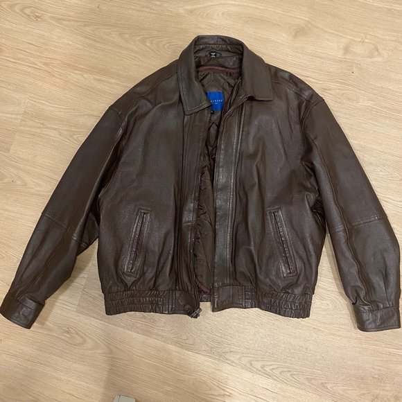 Towncraft Dark Brown Genuine Leather Jacket - Picture 2 of 6